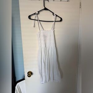 Y2K White Sleeveless Dress with Tie Straps size small